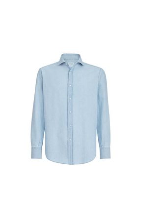 Brunello Cucinelli Chambray shirt in Medium Denim at Nordstrom, Size Xxx-Large Eu