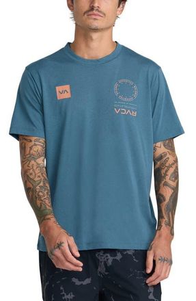 Rvca VA Mark Performance Graphic T-Shirt in Duck Blue at Nordstrom, Size Xx-Large