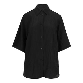 Christian Wijnants Shirts, female, Black, Size: L Oversized short-sleeve shirt