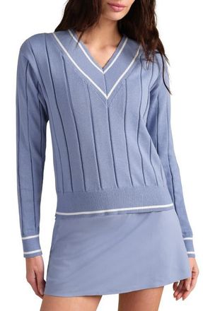 Rhone Varsity Rib Sweater in Hydrangea Blue at Nordstrom, Size Xx-Large