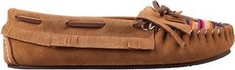 Lamofootwear Womens Alita Slip-On Moccasins In Chestnut/multi Serape