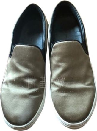 Celine Khaki Slip-On Sneakers Size 38.5