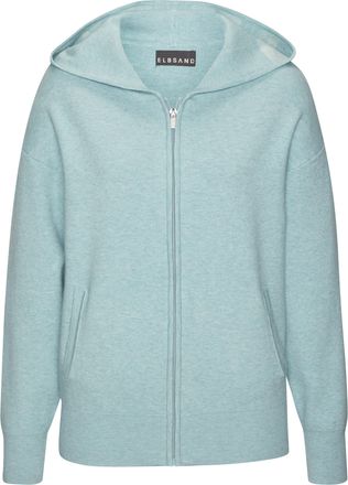 Elbsand Strickjacke ELBSAND, Damen, Gr. 32/34, blau, Feinstrick, Obermaterial: 50% Viskose, 28% Polyester, 22% Nylon, meliert, unifarben, bequem h&uuml;ftlang, Rip