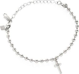Alex and Ani Cross Ball Chain Bracelet in Silver at Nordstrom, Size Small/medium