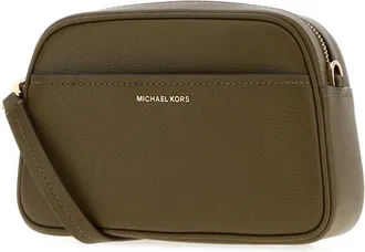 Michael Kors Womens Olive Green Leather Jet Stet Crossbody Bag Loden Borse A Mano