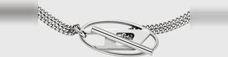 Diesel Stainless Steel Chain Necklace - Necklaces - Unisex - Silver