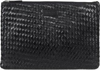 Howard London Tassen, Heren, Zwart, ONE Size, Leer, Braided Laptop Sleeve John