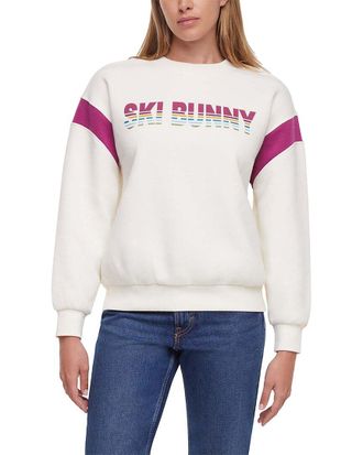 Wildfox Ski Bunny Varsity Oversized Fit Sweatshirt