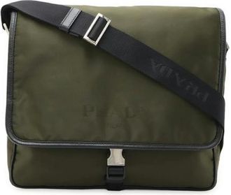 Prada Pre-owned Cross Body Bags, female, Green, Size: ONE SIZE Pre-owned Nylon prada-bags