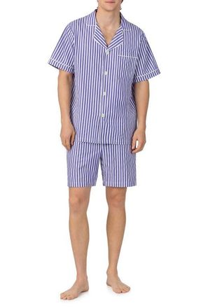 Bedhead Pajamas Stripe Cotton Shorts Pajamas in Navy 3D Stripe at Nordstrom, Size Xx-Large