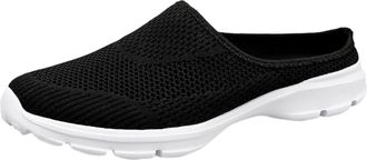 Generic WomenS Mesh Slip-On Mules, Breathable Backless Trainers, Lightweight Casual Clogs, Non-Slip Walking Shoes, Easy-On Summer Loafers, Comfortable Open-Ba