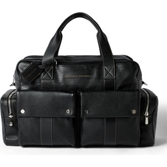 Brunello Cucinelli Grained calfskin leisure bag in Black at Nordstrom