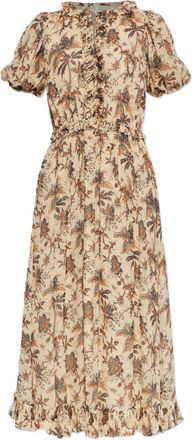 Ulla Johnson Rosamunde midi-jurk met bloemenprint - Beige