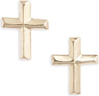 Set & Stones Micah Cross Stud Earrings in Gold at Nordstrom