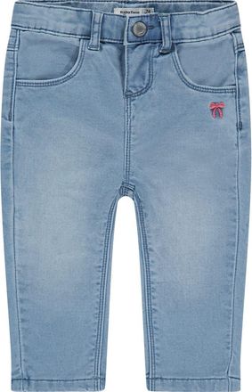 Babyface Bow Applique Denim in Medium Blue Denim at Nordstrom, Size 18M