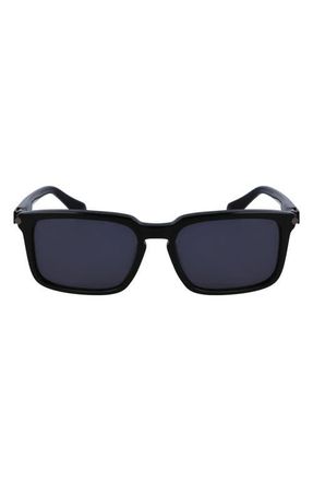 Ferragamo Gancini Evolution 56mm Rectangular Sunglasses in Black at Nordstrom