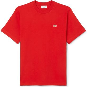 Lacoste Cotton Crewneck T-Shirt in Red at Nordstrom, Size 6