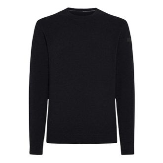 Roberto Ricci Design Round-neck Knitwear, male, Black, L, Boucle Round Knit Jumpers