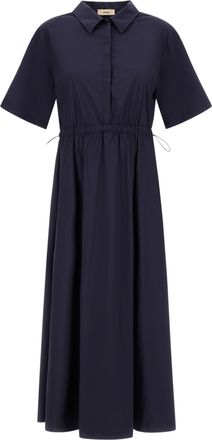 Herno Midi Dress with Classic Shirt Collar