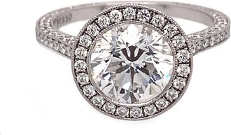 Normani Womens Micro-Pave Round Diamond Engagement Ring In Silver