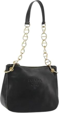 Prada Pre-owned Vintage Schoudertas - Dames - Vintage Schoudertas - Zwart - ONE Size - Leer - Vintage