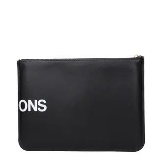 Comme Des Gar&ccedil;ons Leather Clutch - Black