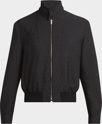 Alexander McQueen Men & apos;s Skull Jacquard Cropped Jacket