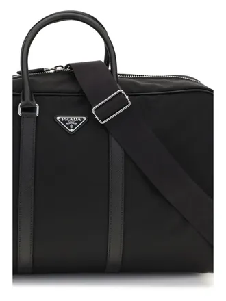 Prada Mens Travel Bag Re-Nylon And Saffiano Black Recycled Polyamide Luggage & Holdalls