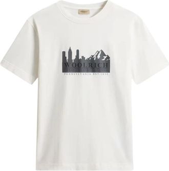 Woolrich Hombre, Camisetas, Blanco, Talla: M