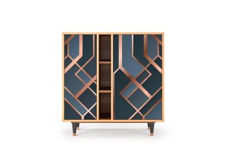 StoryZ Aparador azul-verde 3 puertas L 94 cm