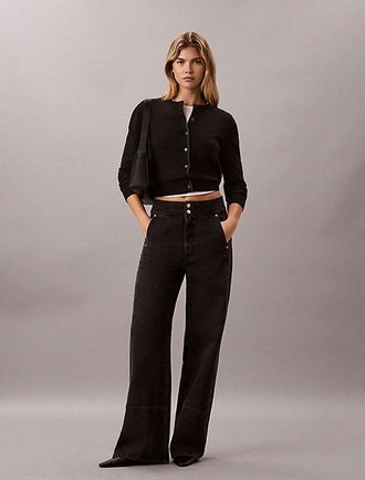 Calvin Klein Super High Rise Wide Leg Jeans