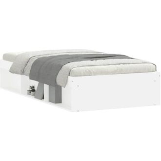 vidaXL Bed Frame without Mattress White 90x190 cm Single Vidaxl