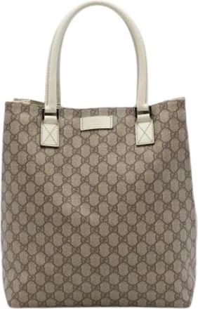 Gucci Pre-owned Tote Bag - Dames - Vintage Shopper - Beige - ONE Size - Leer - Vintage