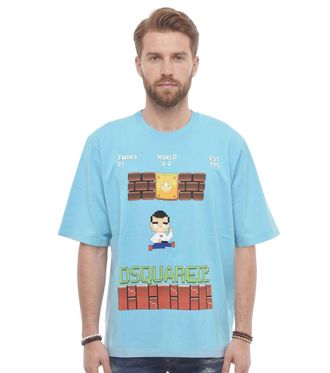 Dsquared2 Sky Blue Graphic T-Shirt