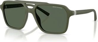 A|X Armani Exchange Pilotenzonnebril - Heren - Zonnebrillen - Groen - 57 MM - Accessoires