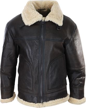 TruClothing Sheepskin Coat With Cream