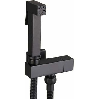 OEM Rociador De Bid&eacute; Negro Para Inodoro - Rociador De Bid&eacute; De Mano De Lat&oacute;n - Manguera De Acero Inoxidable De 150 Cm - Dise&ntilde;o Ergon&oacute;mico Para Una Limpieza
