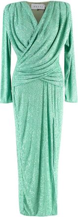 Nervi Green Haley Sequin Midi Dress Size XS