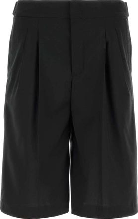 Pantaloni Torino Korte Broeken, Heren, Zwart, S, Polyester, Zwarte Stretch Bermuda Shorts