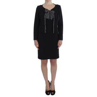 Bencivenga Polka Dot Jurk & Sweater Set - Dames - Korte kleedjes - Zwart - S - Polyester - Kleedjes