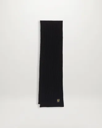 Belstaff Belstaff Watch Scarf Mens Lambswool Black One Size
