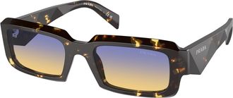 Prada Blue Yellow Gradient Rectangular Mens Sunglasses PR 27ZS 16O50E 54