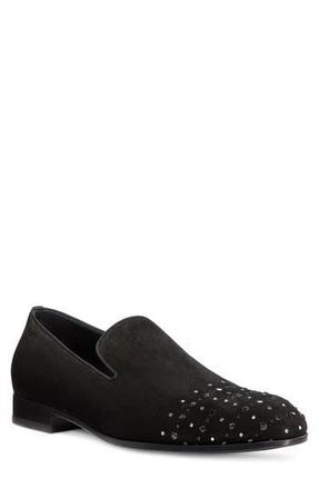 Stuart Weitzman Premiere Party Cap Toe Loafer in Black/Black Multi at Nordstrom Rack, Size 10