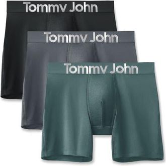 Tommy John 3-Pack 360 Sport Micro 6-Inch boxer Briefs in Blk/tur/mallardgreen at Nordstrom, Size X-Large
