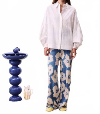 FRNCH Aquamama Pants In Bleu Jean