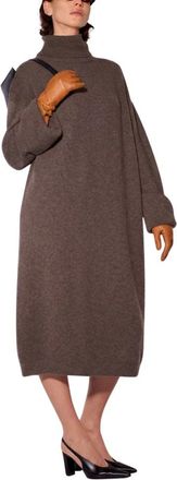 Liviana Conti Yuko Jurk - Dames - Kleedjes - Bruin - L - Wol - Kleedjes