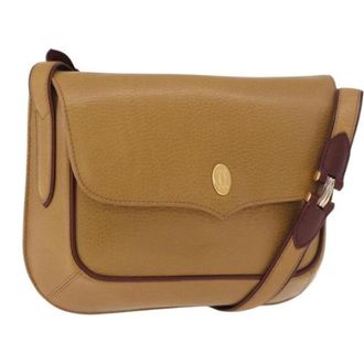 Cartier Pre-owned Vintage Schoudertas - Dames - Vintage Schoudertas - Beige - ONE Size - Leer - Vintage