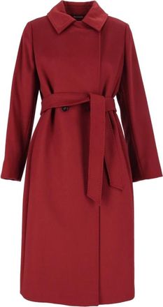 Max Mara Bcollag Mantel - Dames - Mantels - Rood - Maat: S Zijde