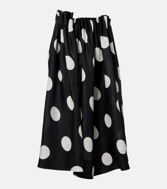 Khaite Riley polka-dot silk maxi skirt