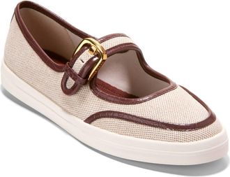 Cole Haan Nantucket Drift Mary Jane Flat in Mahogany Croc Print/Natural at Nordstrom Rack, Size 8.5